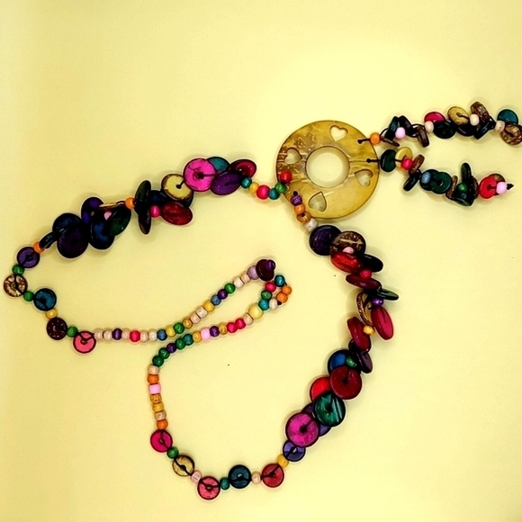 Wood Necklace & Bracelet Jewelry Set Handmade in Brazil Statement Pieces - Picture 1 of 5